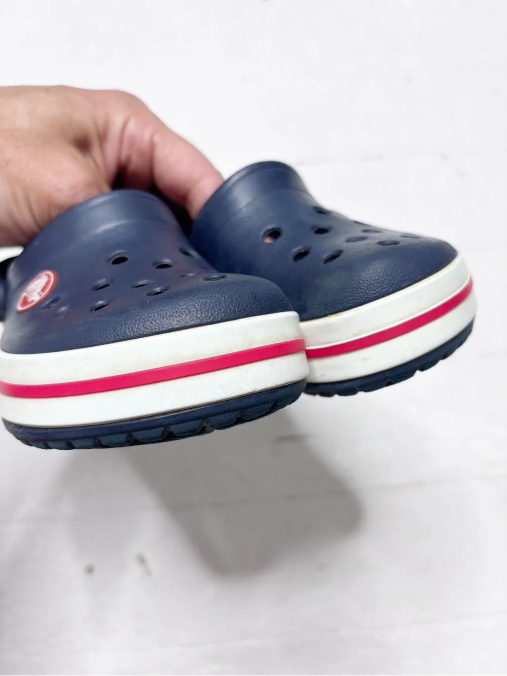 Crocs Crocband Clogs Navy White Red Size 8/9